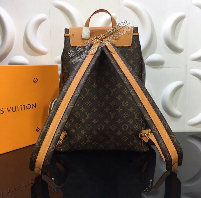 LOUIS VUITTON專櫃新款包包 路易威登Trio雙肩包 LV老花抽繩女士後背包 M44658  ydh4145
